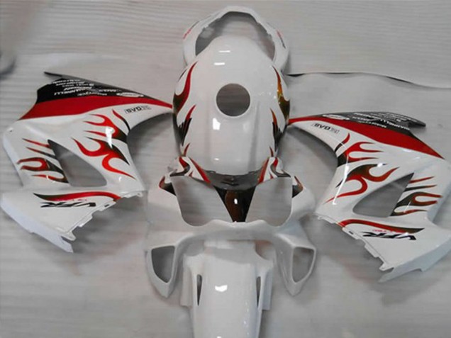 Carenados Moto Honda VFR 800 2002-2013 - Blanco Rojo Llama