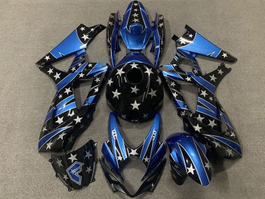 Carenados Moto Suzuki GSXR 1000 2007-2008 - Azul Negro Brillante Estrella