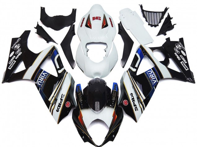 Carenados Moto Suzuki GSXR 1000 2007-2008 - Blanco Azul Rojo Negro Viru