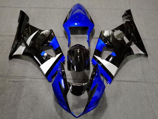 Carenados Moto Suzuki GSXR 1000 2003-2004 - Azul Blanco Negro Brillante