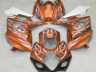 Carenados Moto Suzuki GSXR 1000 2007-2008 - Naranja Blanco Llama