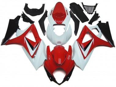 Carenados Moto Suzuki GSXR 1000 2007-2008 - Blanco Rojo Negro OEM Estilo