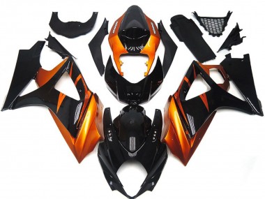 Carenados Moto Suzuki GSXR 1000 2007-2008 - Naranja Negro Brillante