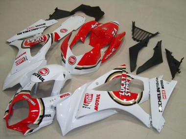 Carenados Moto Suzuki GSXR 1000 2007-2008 - Blanco Rojo Lucky Strike