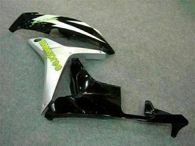 Carenado Moto Honda CBR600RR 2007-2008 - Blanco Verde Negro Brillante Hannspree