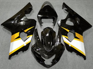 Carenados Moto Suzuki GSXR 600 / GSXR 750 2004-2005 - Negro Brillante Amarillo Blanco