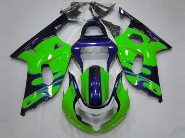 Carenados Moto Suzuki GSXR 600 / GSXR 750 2001-2003 - Verde Azul Negro