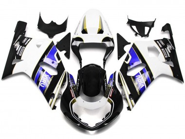 Carenados Moto Suzuki GSXR 600 / GSXR 750 2001-2003 - Blanco Azul Negro Brillante Viru Estilo
