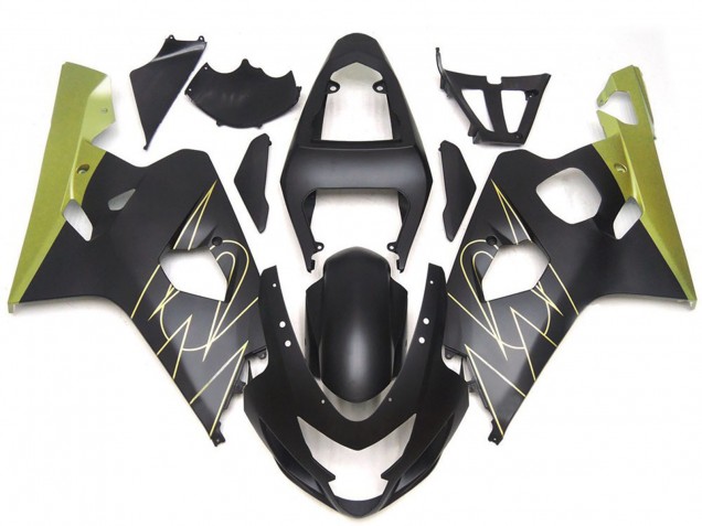 Carenados Moto Suzuki GSXR 600 / GSXR 750 2004-2005 - Negro Mate Oro Corona