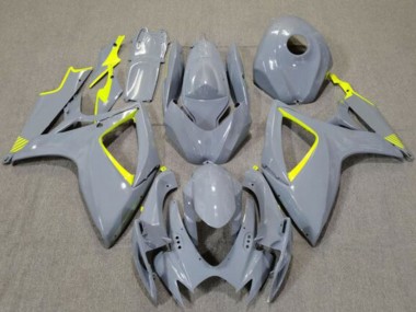 Carenados Moto Suzuki GSXR 600 / GSXR 750 2006-2007 - Nardo Gris Alta Visibilidad Amarillo