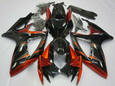 Carenados Moto Suzuki GSXR 600 / GSXR 750 2006-2007 - Naranja Negro Brillante