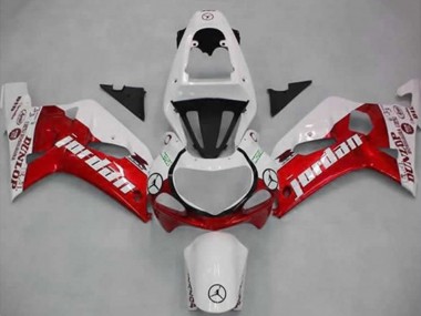 Carenados Moto Suzuki GSXR 600 / GSXR 750 2001-2003 - Blanco Rojo Jordan Dunlop