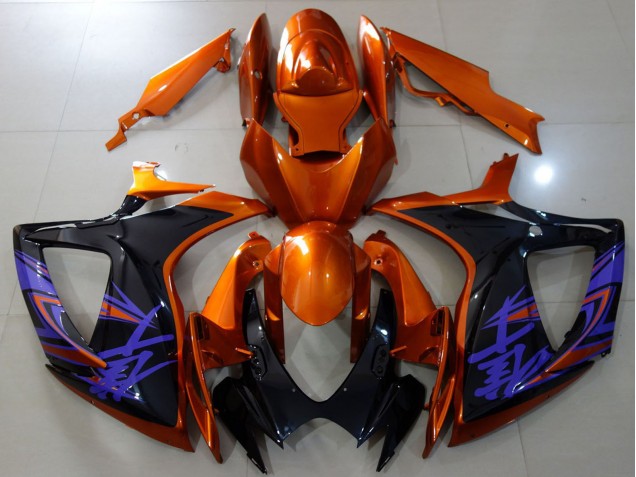 Carenados Moto Suzuki GSXR 600 / GSXR 750 2006-2007 - Naranja Negro Brillante Azul