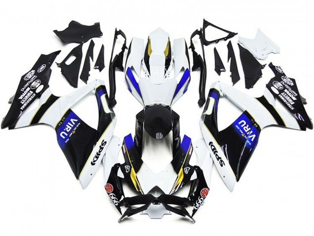 Carenados Moto Suzuki GSXR 600 / GSXR 750 2008-2010 - Blanco Azul Amarillo Negro Viru