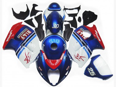 Carenados Moto Suzuki GSXR 1300 1996-2007 - Blanco Azul Rojo Motul