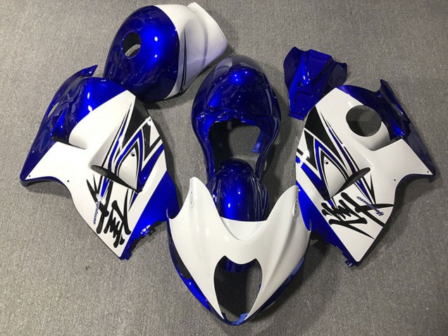 Carenados Moto Suzuki GSXR 1300 1996-2007 - Blanco Brillante Azul Profundo