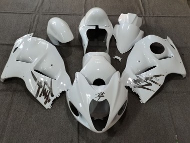 Carenados Moto Suzuki GSXR 1300 1996-2007 - Blanco OEM Estilo Plata Calcomanías