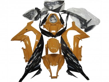 Carenados Moto Kawasaki ZX10R 2011-2015 - Naranja Oscuro Negro Brillante