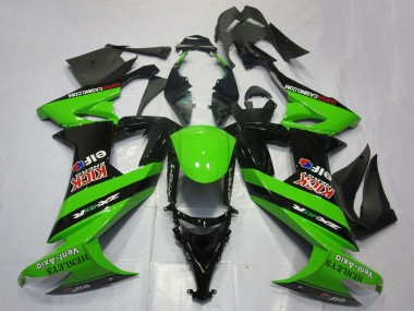 Carenados Moto Kawasaki ZX10R 2008-2010 - Verde Negro Rojo Kick Elf Henleys Vent-Axia
