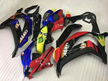 Carenados Moto Kawasaki ZX10R 2016-2020 - Rojo Azul Amarillo Negro Tiburón