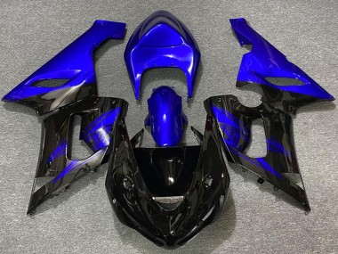 Carenados Moto Kawasaki ZX6R 2005-2006 - Azul Negro Brillante