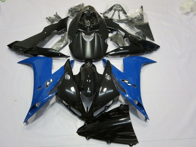 Carenados Moto Yamaha R1 2004-2006 - Negro Brillante Negro Mate Azul