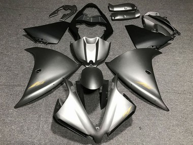 Carenados Moto Yamaha R1 2012-2014 - Gris Mate Oro Calcomanías
