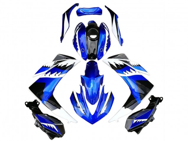 Carenados Moto Yamaha R3 2015-2018 - Azul Blanco Negro Tiburón