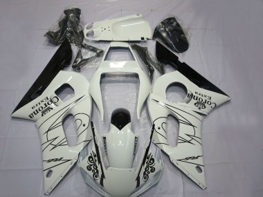 Carenados Moto Yamaha R6 1998-2002 - Blanco Negro Corona Motul