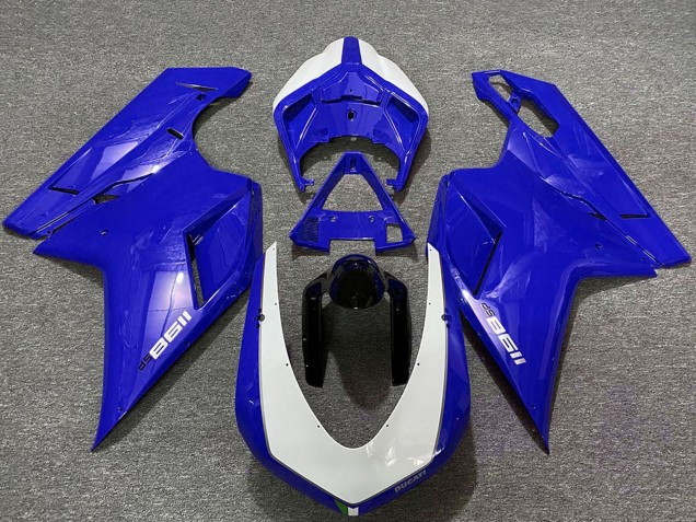 Carenados Moto Ducati 1198 2007-2014 - Azul Brillante Blanco