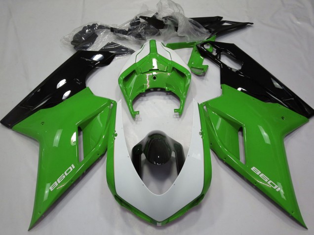Carenados Moto Ducati 1098 2007-2014 - Verde Negro Blanco