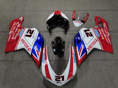 Carenados Moto Ducati 848 1098 1198 2007-2014 - Blanco Rojo Azul Negro Brillante Xerox Valsir 21