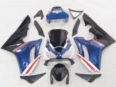 Carenados Moto Triumph Daytona 675 2006-2008 - Azul Blanco Rojo Negro Brillante