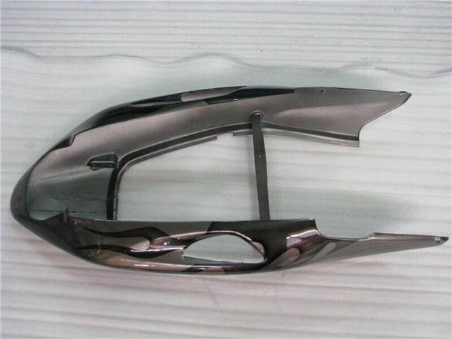 Carenados Moto Honda CBR1100XX Blackbird 1996-2007 - Negro Brillante Plata Llama