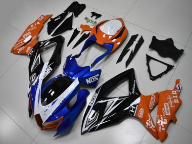 Carenados Moto Suzuki GSXR 600/750 2008-2010 - Naranja Azul Blanco Negro Brillante