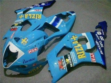Carenados Moto Suzuki GSXR 1000 2003-2004 - Azul Blanco Amarillo Rizla