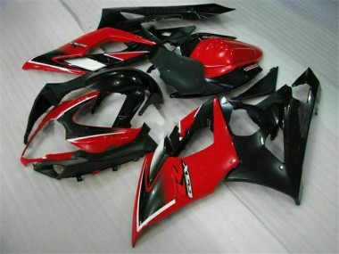 Carenados Moto Suzuki GSXR 1000 2005-2006 - Rojo Negro Brillante Negro Mate