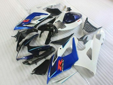 Kits Carenado Moto Suzuki GSXR 1000 2005-2006 - Blanco Azul Negro Brillante