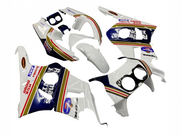 Carenados Moto Honda CBR400RR NC29 1990-1999 - Blanco Oro Rojo Azul Oscuro Rothmans