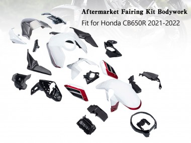 Carenados Moto Honda CB650R 2019-2022 - Blanco Negro Rojo