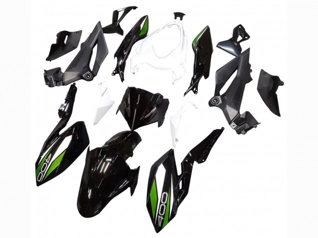 Carenados Moto Kawasaki Z400 2018-2024 - Blanco Negro Brillante Verde