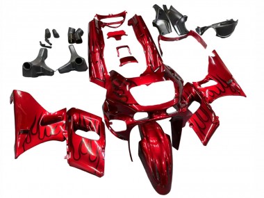 Carenados Moto Kawasaki ZZR600 1998-2003 - Rojo Negro Llama