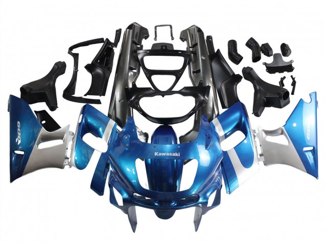 Carenados Moto Kawasaki ZZR600 1998-2003 - Azul Plata Negro
