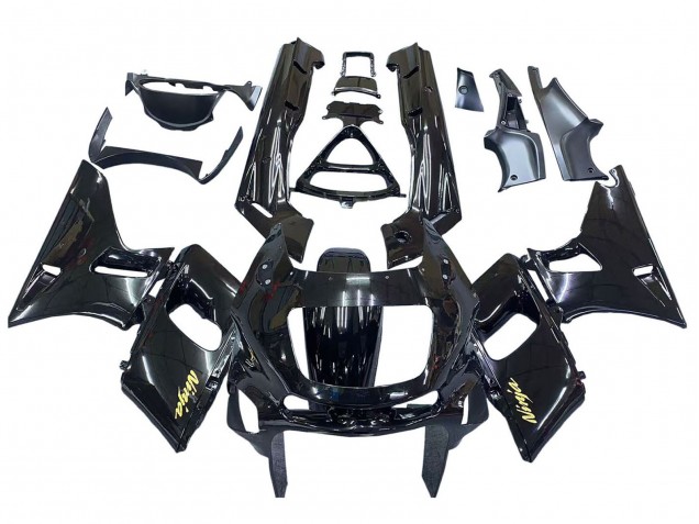 Carenados Moto Kawasaki ZZR400 1993-2007 - Negro Brillante Oro Ninja