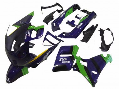 Carenados Moto Kawasaki ZZR400 1993-2007 - Verde Azul Oscuro Púrpura Trick Star EVA Racing