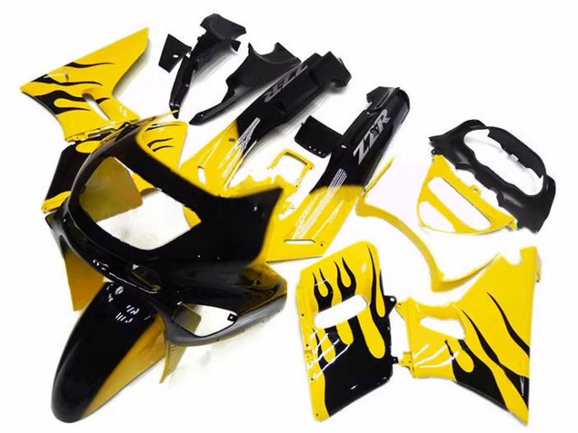 Carenados Moto Kawasaki ZZR400 1993-2007 - Amarillo Negro Llama