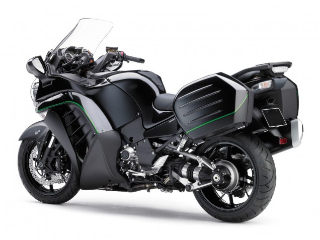 Carenados Moto Kawasaki GTR1400/ZG1400 2007-2009 - Negro Mate Verde Línea