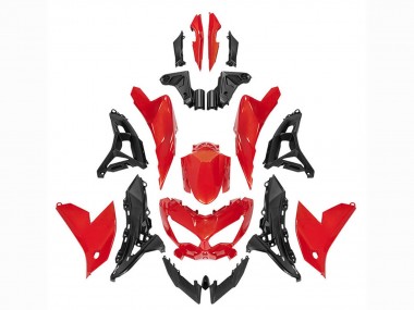 Carenados Moto Kawasaki Versys 650 2022-2025 - Rojo Negro