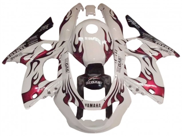 Carenado Moto Yamaha YZF600R Thundercat 1996-2007 - Blanco Rojo Oscuro