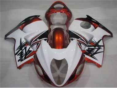 Carenados Moto Suzuki GSXR 1300 Hayabusa 1996-2007 - Blanco Naranja Negro